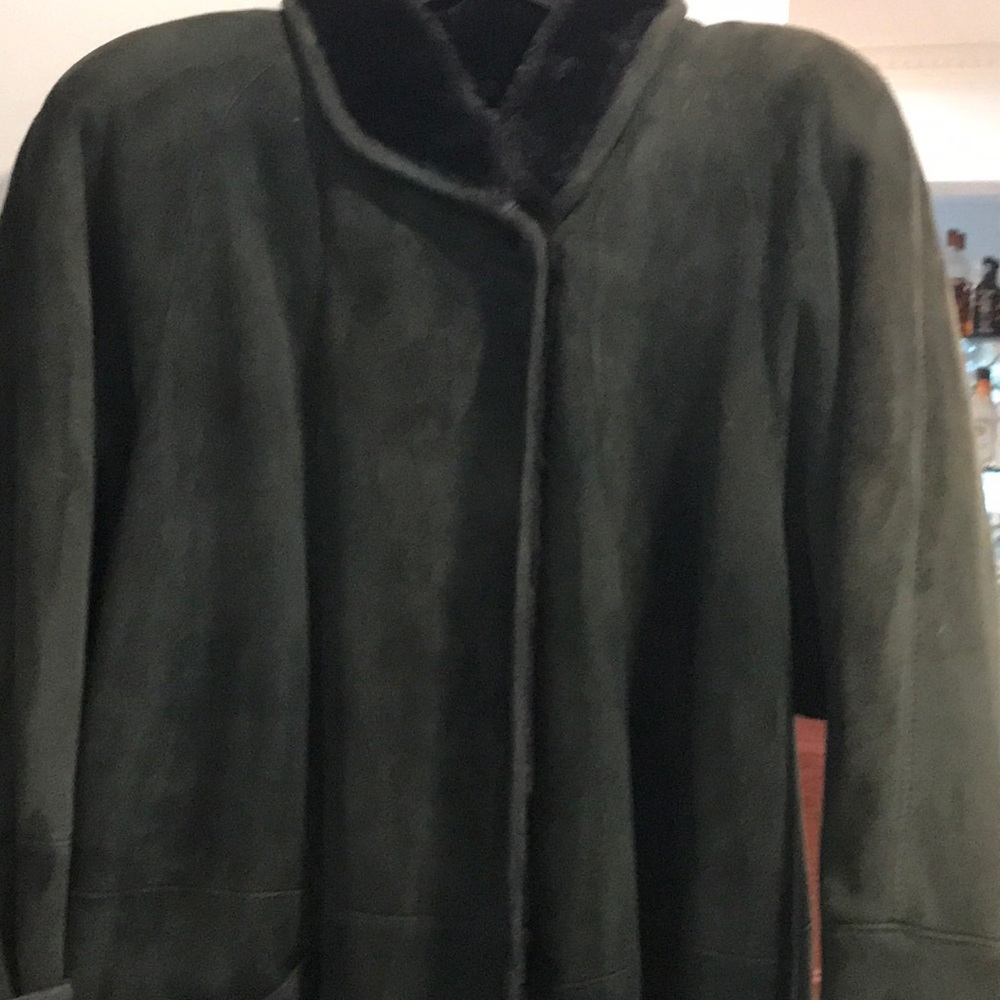 Serle long shearling coat